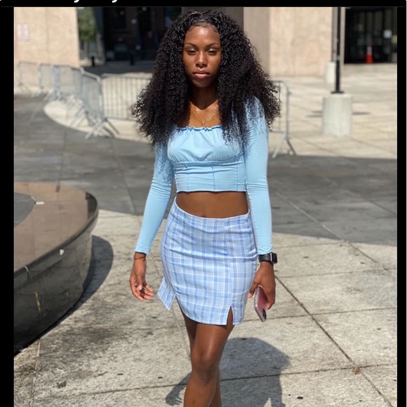 Dresses & Skirts - Blue plaid skirt
